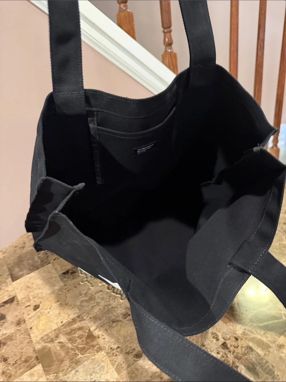 “THE MET” Black Canvas Tote Bag - The Metropolitan Museum of Art New York